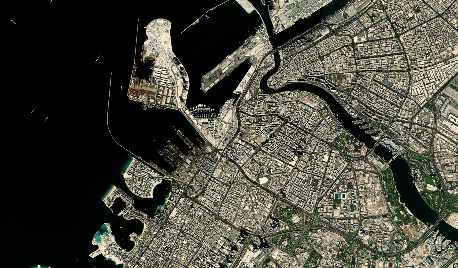 Dubai satellite overview centred on MBR City